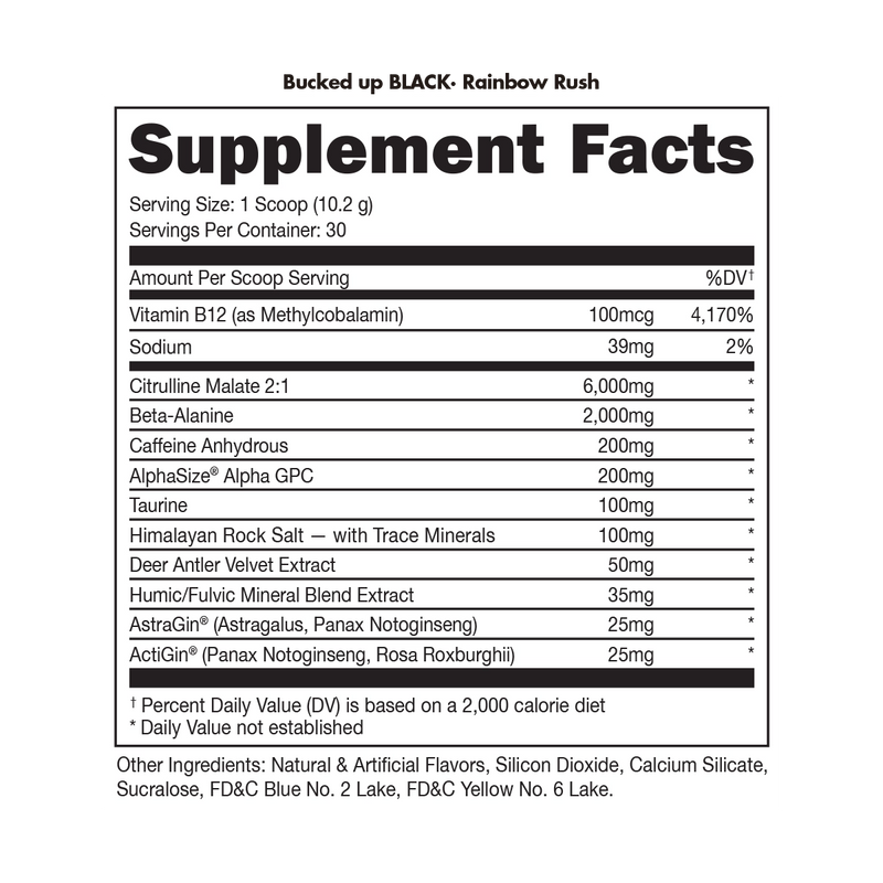 Bucked Up BLACK Pre-Workout