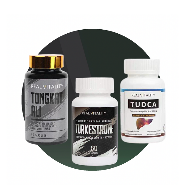 Real vitality Tongkat Ali + Real Vitality Tudca +  Real Vitality Turkesterone Stack