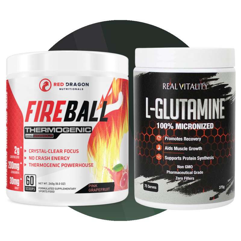 Red Dragon Fireball + Real Vitality Glutamine