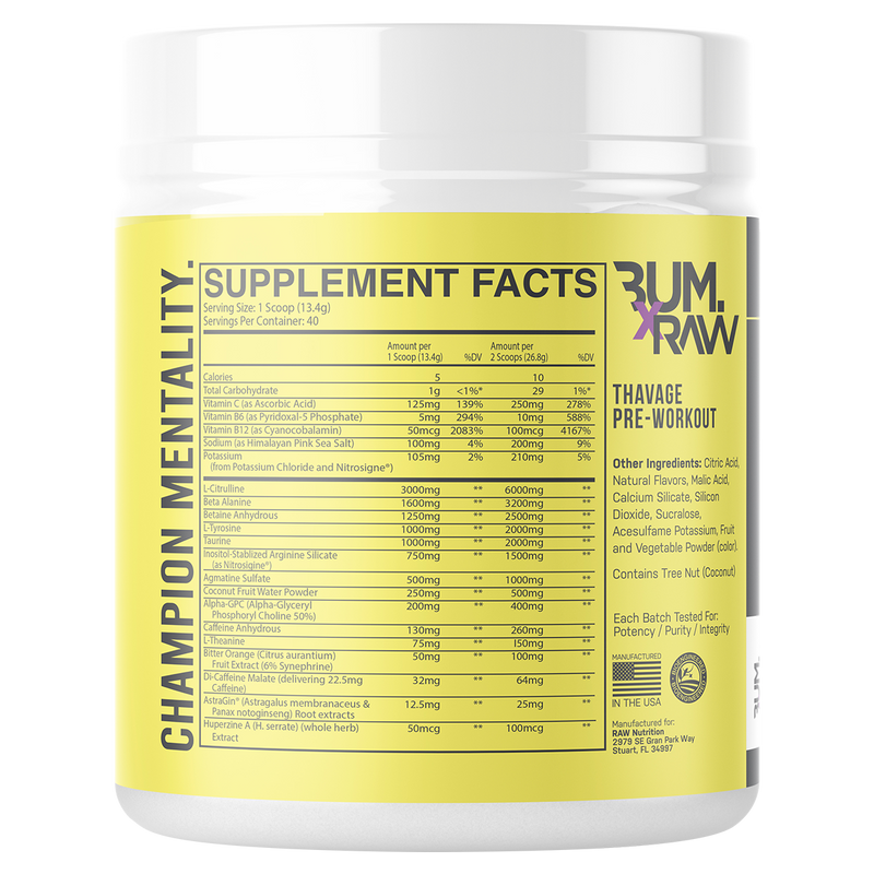 RAW Nutrition Cbum Thavage Pre Workout