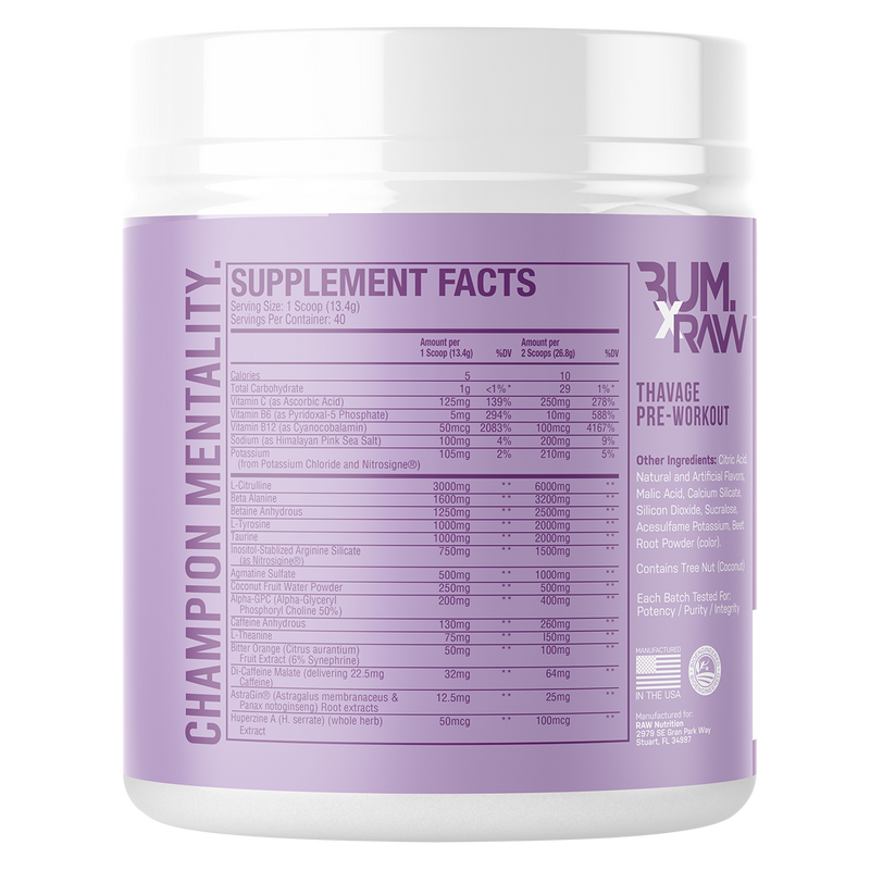 RAW Nutrition Cbum Thavage Pre Workout