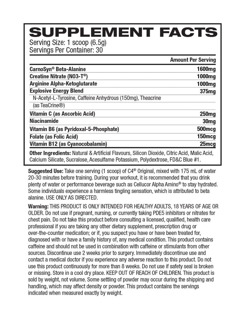 Cellucor C4 Original iD Series - Nutrition Xpress