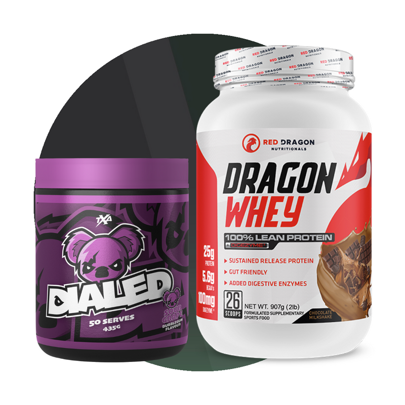 Dialed Pre Workout & Dragon Whey Stack