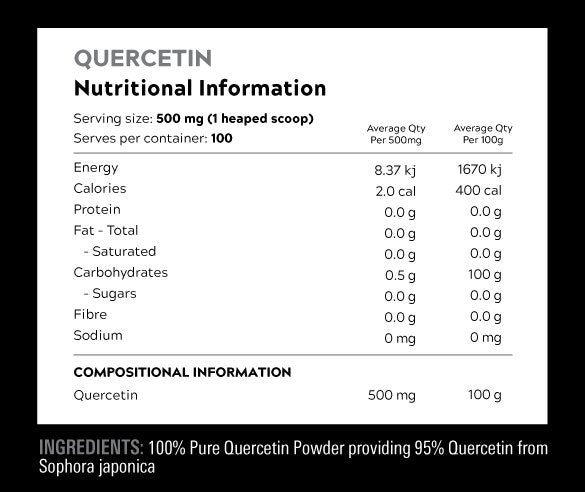 Quercetin - Switch Nutrition 100% Pure Quercetin 500MG/Serve