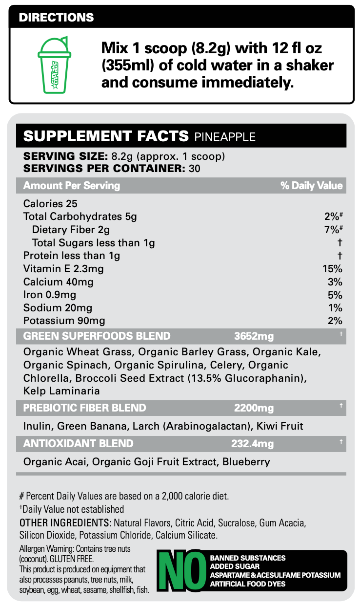 Oxygreens - Daily Super Greens - EHP Labs