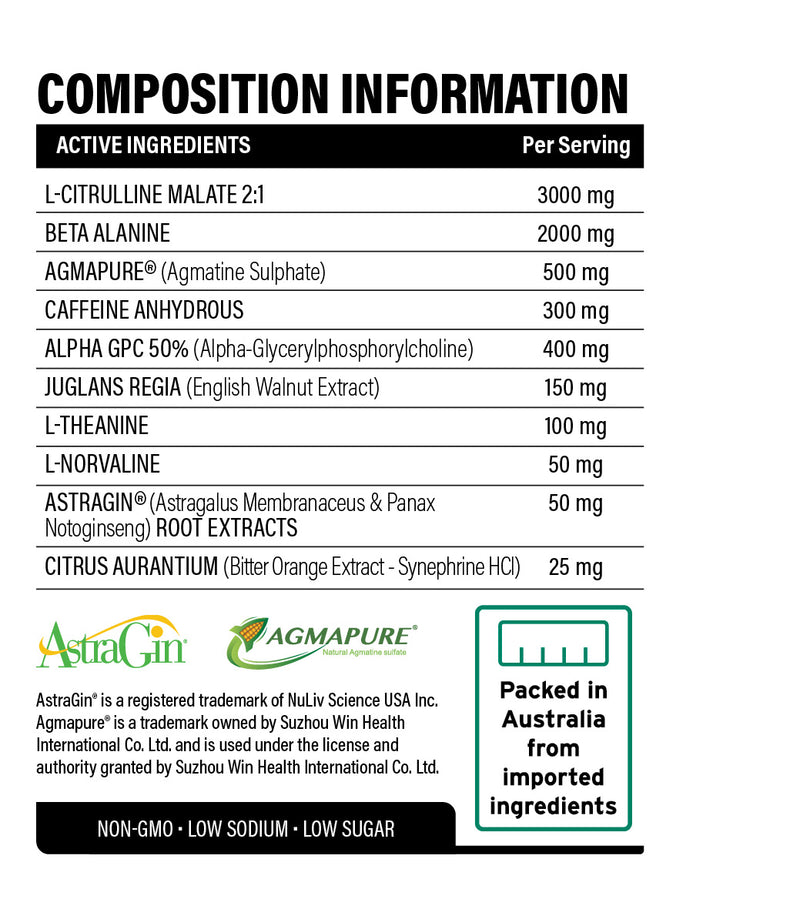 Dialed Pre Workout - TXA