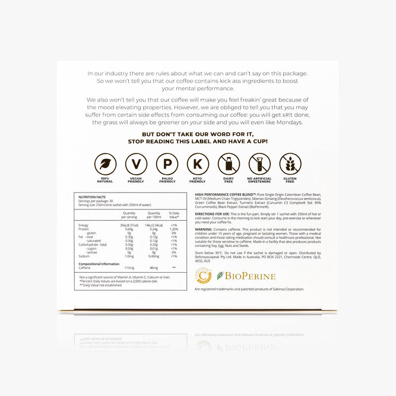 High Performance Coffee - Nutrition Xpress