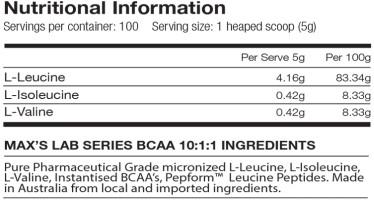 Maxs BCAA 10:1:1