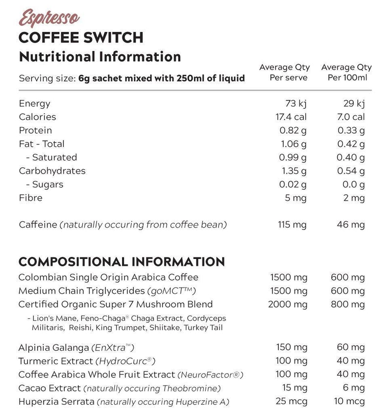 Coffee Switch - Nutrition Xpress